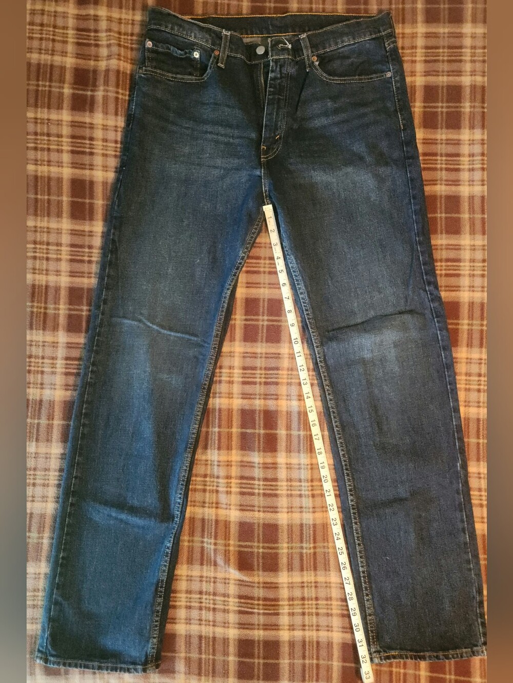 Levi's 505 Dark Indigo Jeans Mens Size 36x34